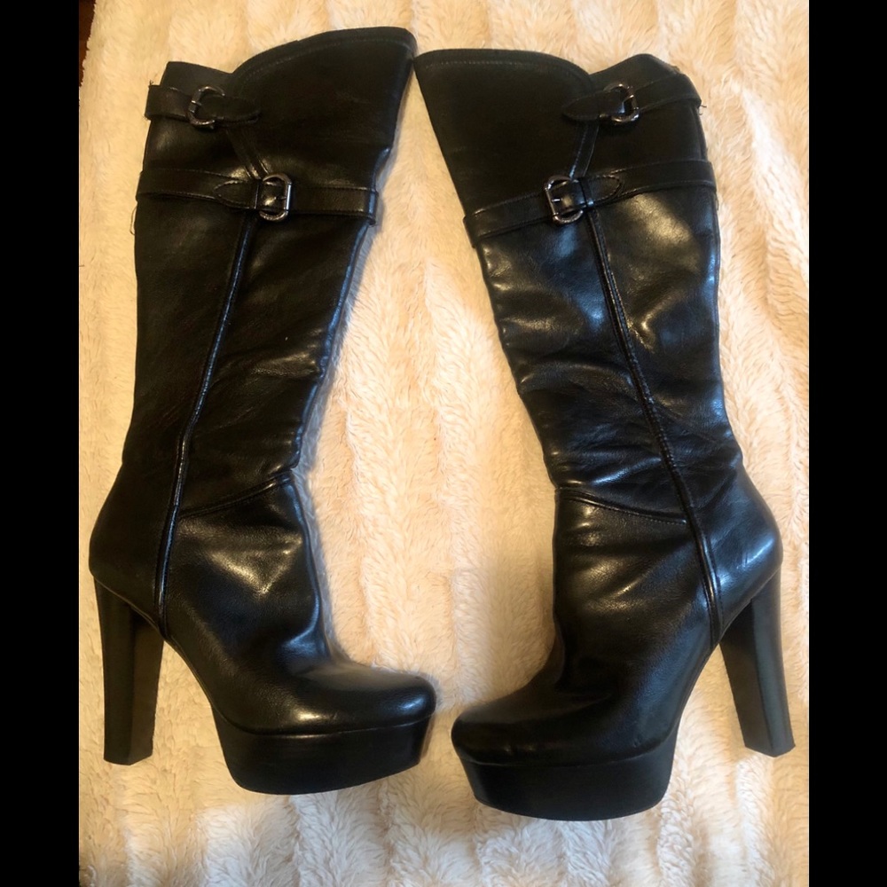 Guess knee high platform boots